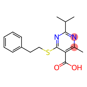 2-isopropyl-4-methyl-6-[(2-phenylethyl)thio]pyrimidine-5-carboxylic acid
