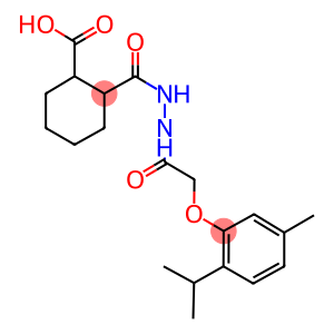 2-({2-[(2-isopropyl-5-methylphenoxy)acetyl]hydrazino}carbonyl)cyclohexanecarboxylic acid