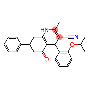 4-(2-isopropoxyphenyl)-2-methyl-5-oxo-7-phenyl-1,4,5,6,7,8-hexahydro-3-quinolinecarbonitrile