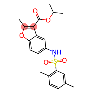 isopropyl 5-{[(2,5-dimethylphenyl)sulfonyl]amino}-2-methyl-1-benzofuran-3-carboxylate