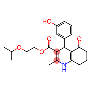 2-isopropoxyethyl 4-(3-hydroxyphenyl)-2-methyl-5-oxo-1,4,5,6,7,8-hexahydro-3-quinolinecarboxylate
