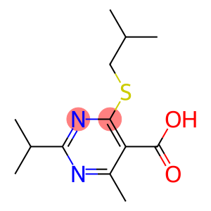4-(isobutylthio)-2-isopropyl-6-methylpyrimidine-5-carboxylic acid