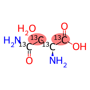 L-Aspartic acid 4-amide-13C4 monohydrate