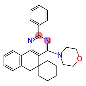 4-(4-morpholinyl)-2-phenyl-5,6-dihydrospiro(benzo[h]quinazoline-5,1'-cyclohexane)