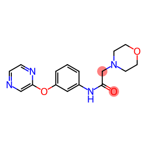 2-morpholino-N-[3-(2-pyrazinyloxy)phenyl]acetamide