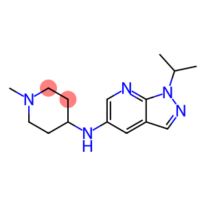 1-methyl-N-[1-(propan-2-yl)-1H-pyrazolo[3,4-b]pyridin-5-yl]piperidin-4-amine
