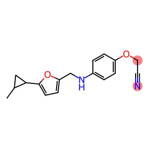 2-[4-({[5-(2-methylcyclopropyl)furan-2-yl]methyl}amino)phenoxy]acetonitrile