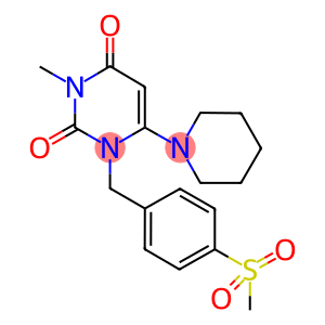 3-METHYL-1-[4-(METHYLSULFONYL)BENZYL]-6-PIPERIDIN-1-YLPYRIMIDINE-2,4(1H,3H)-DIONE