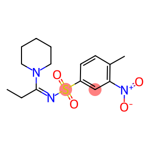 4-METHYL-3-NITRO-N-[(1Z)-1-PIPERIDIN-1-YLPROPYLIDENE]BENZENESULFONAMIDE
