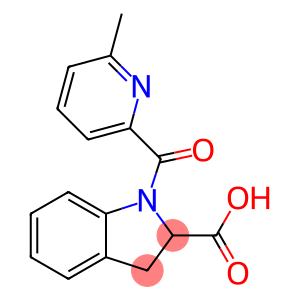 1-[(6-methylpyridin-2-yl)carbonyl]-2,3-dihydro-1H-indole-2-carboxylic acid