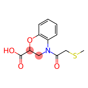 4-[2-(methylsulfanyl)acetyl]-3,4-dihydro-2H-1,4-benzoxazine-2-carboxylic acid