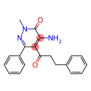 2-Methyl-4-amino-5-(3-phenylpropanoyl)-6-phenylpyridazin-3(2H)-one