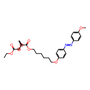 2-Methylenesuccinic acid 4-ethyl 1-[6-[4-(4-methoxyphenylazo)phenoxy]hexyl] ester