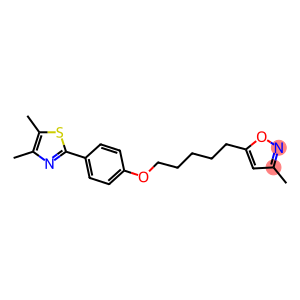 3-Methyl-5-[5-[4-(4,5-dimethyl-2-thiazolyl)phenoxy]pentyl]isoxazole