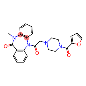10-Methyl-5-[[4-[(furan-2-yl)carbonyl]piperazin-1-yl]acetyl]-5,10-dihydro-11H-dibenzo[b,e][1,4]diazepin-11-one