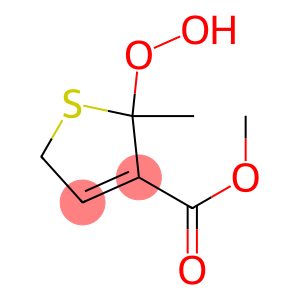 2-Methyl-2-hydroperoxy-2,5-dihydrothiophene-3-carboxylic acid methyl ester