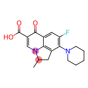 2-Methyl-7-fluoro-8-piperidino-1,2-dihydro-5-oxo-5H-2a-azaacenaphthylene-4-carboxylic acid