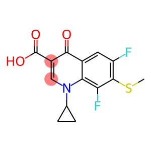 7-Methylthio-1-cyclopropyl-6,8-difluoro-1,4-dihydro-4-oxoquinoline-3-carboxylic acid