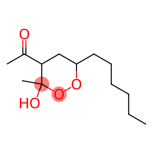 3-Methyl-4-acetyl-6-hexyl-1,2-dioxane-3-ol
