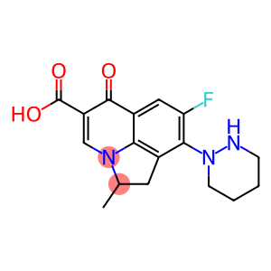 2-Methyl-7-fluoro-8-[(1,2,3,4,5,6-hexahydropyridazin)-1-yl]-1,2-dihydro-5-oxo-5H-2a-azaacenaphthylene-4-carboxylic acid