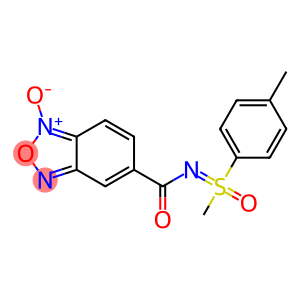 5-({[1-methyl-1-(4-methylphenyl)-1-oxo-lambda~6~-sulphanylidene]amino}carbonyl)-2,1,3-benzoxadiazol-1-ium-1-olate