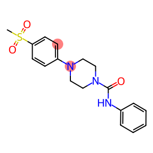 4-[4-(METHYLSULFONYL)PHENYL]-N-PHENYLPIPERAZINE-1-CARBOXAMIDE