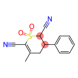 5-methyl-1,1-dioxo-3-phenyl-1,2,3,4-tetrahydro-1lambda~6~-thiine-2,6-dicarbonitrile