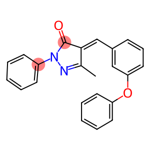 3-METHYL-1-PHENYL-4-((3-PHENOXYPHENYL)METHYLENE)-2-PYRAZOLIN-5-ONE