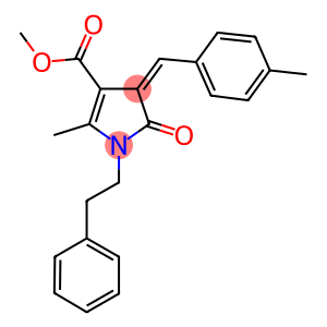 methyl 2-methyl-4-(4-methylbenzylidene)-5-oxo-1-(2-phenylethyl)-4,5-dihydro-1H-pyrrole-3-carboxylate