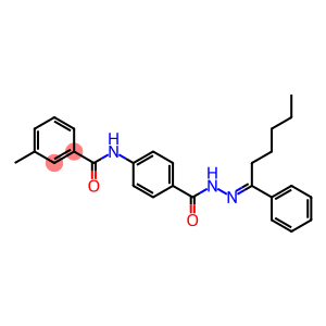 3-methyl-N-[4-({2-[(E)-1-phenylhexylidene]hydrazino}carbonyl)phenyl]benzamide
