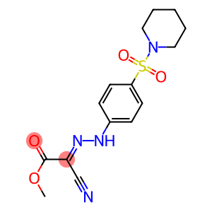 methyl 2-cyano-2-{(E)-2-[4-(1-piperidinylsulfonyl)phenyl]hydrazono}acetate