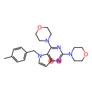5-(4-METHYL-BENZYL)-2,4-DI-MORPHOLIN-4-YL-5H-PYRROLO[3,2-D]PYRIMIDINE
