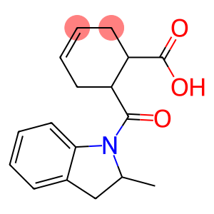6-[(2-methyl-2,3-dihydro-1H-indol-1-yl)carbonyl]cyclohex-3-ene-1-carboxylic acid