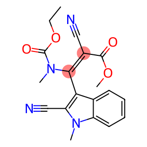 METHYL2-CYANO-3-(2-CYANO-1-METHYL-3-INDOLYL)-3-(ETHOXYCARBONYLMETHYLAMINO)ACRYLATE