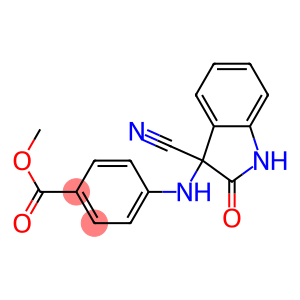 methyl 4-[(3-cyano-2-oxo-2,3-dihydro-1H-indol-3-yl)amino]benzoate