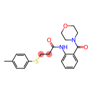 3-[(4-methylphenyl)sulfanyl]-N-[2-(4-morpholinylcarbonyl)phenyl]propanamide