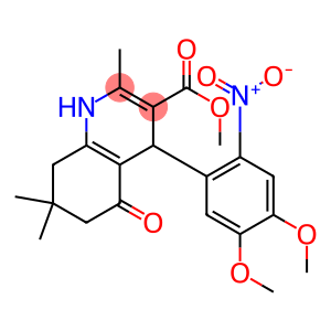 methyl 4-{2-nitro-4,5-dimethoxyphenyl}-2,7,7-trimethyl-5-oxo-1,4,5,6,7,8-hexahydro-3-quinolinecarboxylate