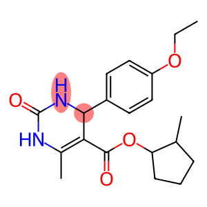 2-methylcyclopentyl 4-(4-ethoxyphenyl)-6-methyl-2-oxo-1,2,3,4-tetrahydropyrimidine-5-carboxylate