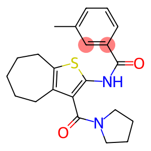 3-methyl-N-[3-(1-pyrrolidinylcarbonyl)-5,6,7,8-tetrahydro-4H-cyclohepta[b]thien-2-yl]benzamide