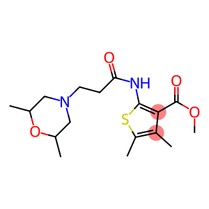 methyl 2-{[3-(2,6-dimethyl-4-morpholinyl)propanoyl]amino}-4,5-dimethyl-3-thiophenecarboxylate