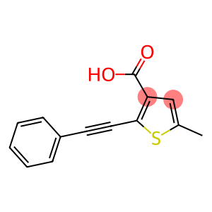 5-methyl-2-(phenylethynyl)-3-thiophenecarboxylic acid