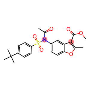 methyl 5-{acetyl[(4-tert-butylphenyl)sulfonyl]amino}-2-methyl-1-benzofuran-3-carboxylate