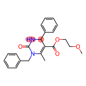 2-(methyloxy)ethyl 6-methyl-2-oxo-4-phenyl-1-(phenylmethyl)-1,2,3,4-tetrahydropyrimidine-5-carboxylate