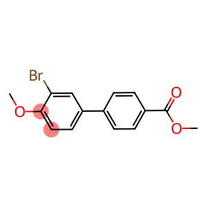 Methyl 4-(3-bromo-4-methoxyphenyl)benzoate, 2-Bromo-4-[4-(methoxycarbonyl)phenyl]anisole, 3'-Bromo-4'-methoxy-4-(methoxycarbonyl)biphenyl
