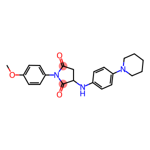 1-(4-methoxyphenyl)-3-[4-(1-piperidinyl)anilino]-2,5-pyrrolidinedione