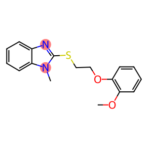 2-{[2-(2-methoxyphenoxy)ethyl]sulfanyl}-1-methyl-1H-benzimidazole