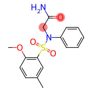 2-{[(2-methoxy-5-methylphenyl)sulfonyl]anilino}acetamide