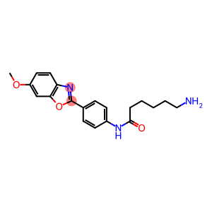 6-Methoxy-2-[4-[[(5-aminopentyl)carbonyl]amino]phenyl]benzoxazole