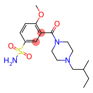 4-Methoxy-3-[[4-(2-methylbutyl)piperazino]carbonyl]benzenesulfonamide