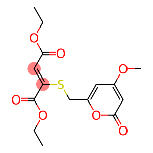 2-[(4-Methoxy-6-oxo-6H-pyran-2-yl)methylthio]fumaric acid diethyl ester